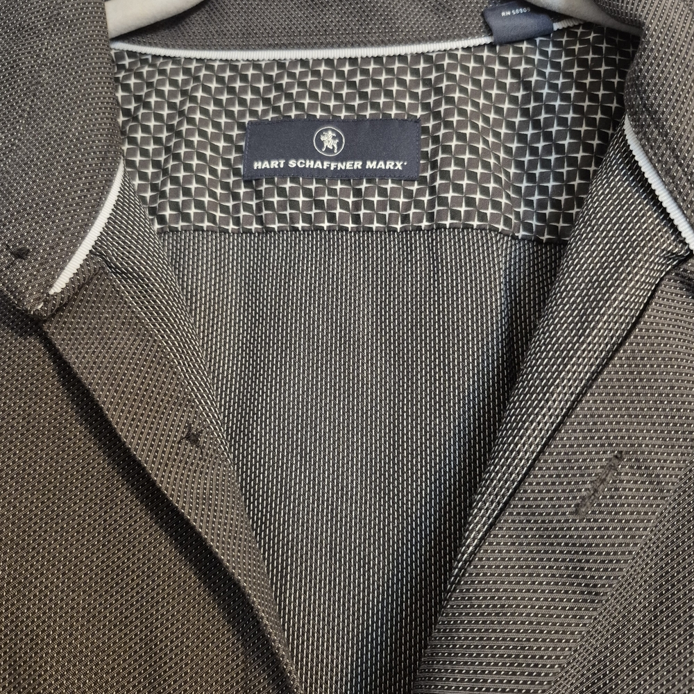Hart Schaffner Marx Black Patterned Men's Blazer